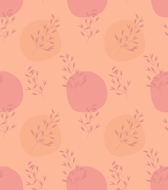 Sunset oats seamless pattern Delicate botanical background for printing on textiles and paper