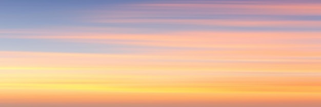 Vettore sfondo di immagine panoramica delle nuvole del cielo al tramonto