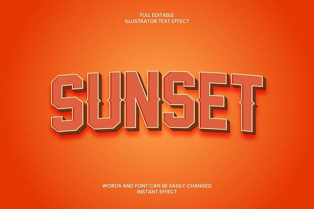 Sunset Text Effect