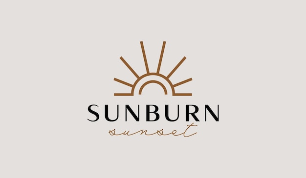 Sunset Wave Logo Template Universal creative premium symbol Vector illustration Creative Minimal design template Symbol for Corporate Business Identity
