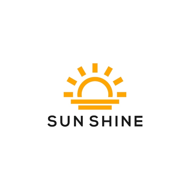 Sunshine logo design concept sjabloon vector