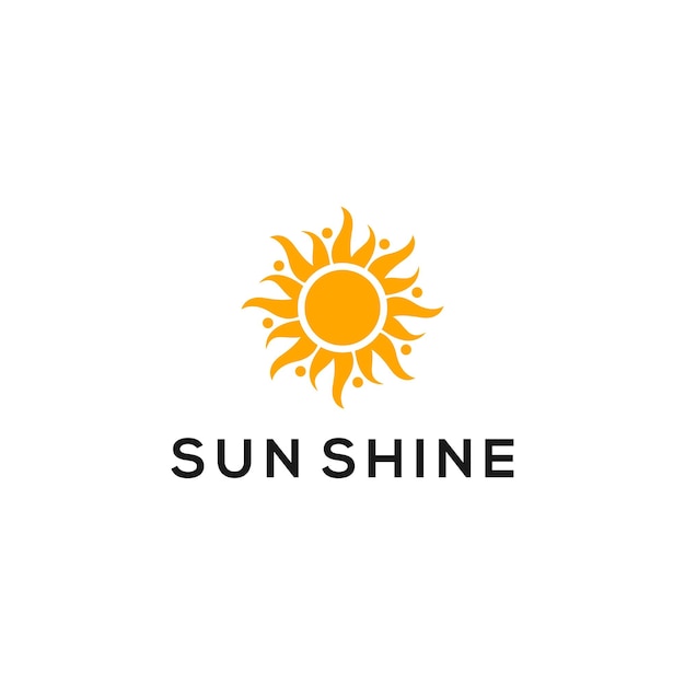 Sunshine Logo Design Concept sjabloon Vector