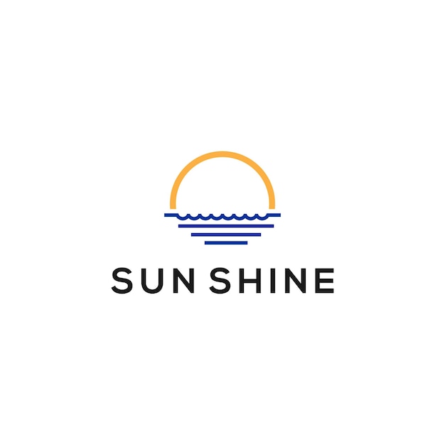 Sunshine Logo Design Concept sjabloon Vector