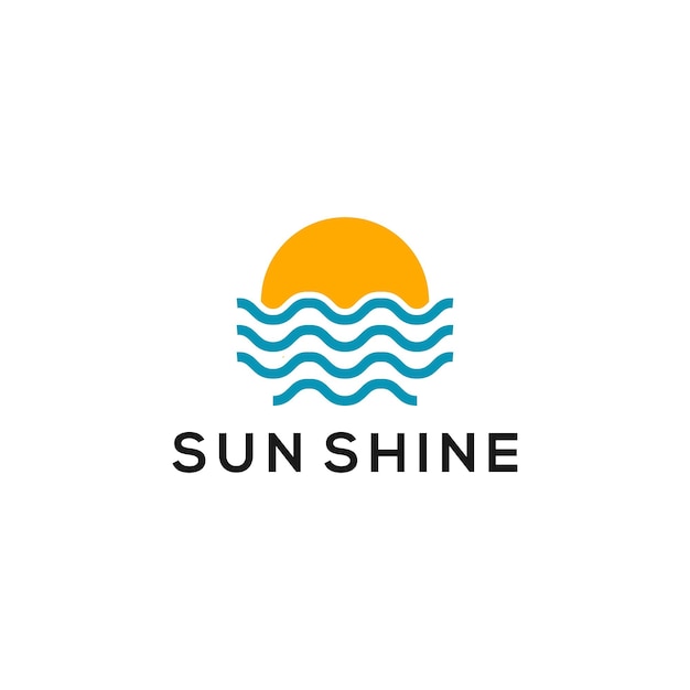 Sunshine Logo Design Concept sjabloon Vector