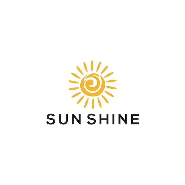 Вектор концепции дизайна логотипа Sunshine