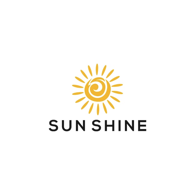 Sunshine Logo Design Concept Template Vector