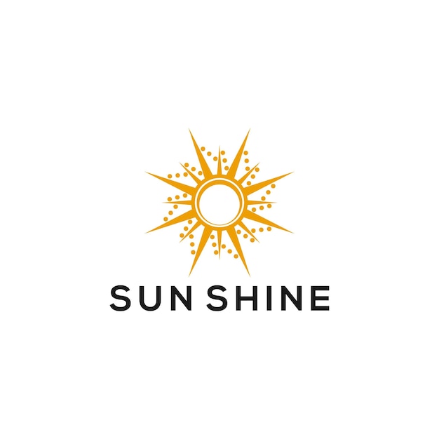 Sunshine Logo Design Concept Template Vector