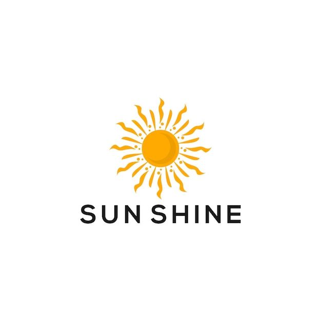 Sunshine Logo Design Concept Template Vector