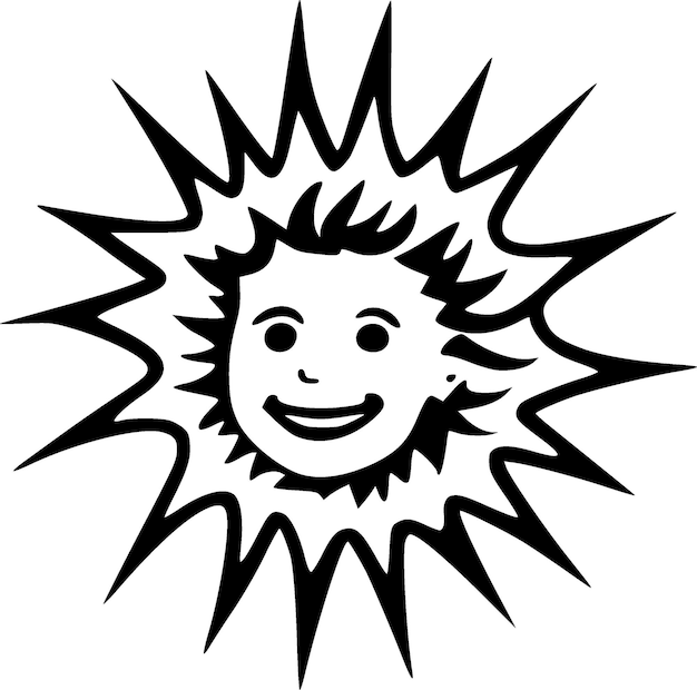 Sunshine Minimalist en Flat Logo Vector illustratie