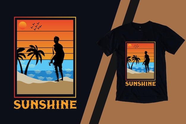 Sunshine retro t shirt design