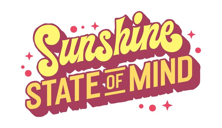 Sunshine state of mind sunny and upbeat lettering capturing the positive energy of summer