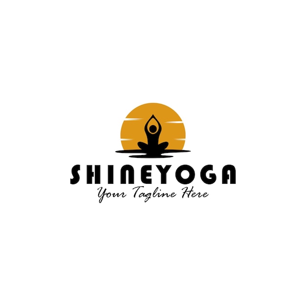 Sunshine yoga symbol logo design