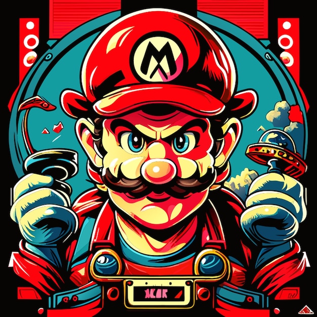 Vector suoer mario vector illustration