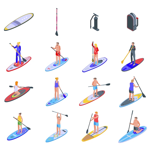 Sup surfen pictogrammen instellen.