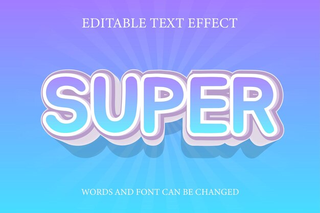 Super 3d cartoon style text effect