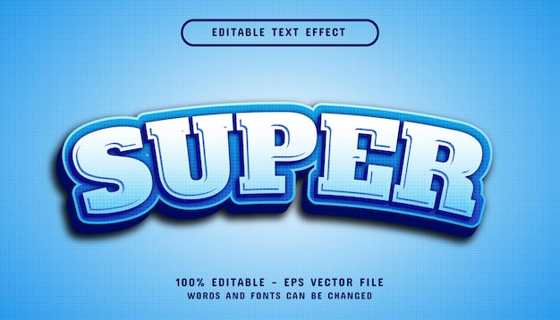 Super 3d editable text effect