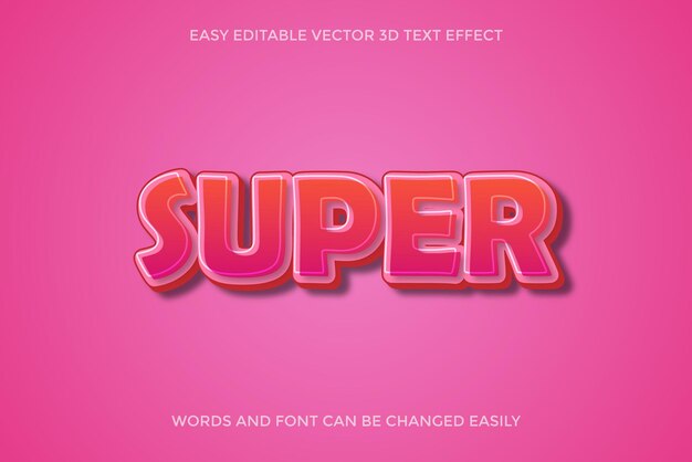 Super 3d editable text effect