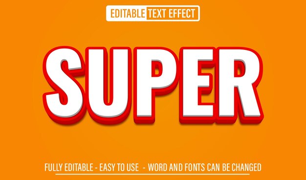 Super 3d editable text effect