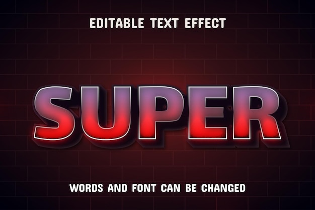 Super 3d text effect