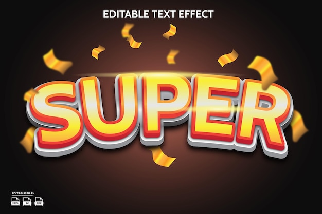 Vector super bewerkbare tekst-effect