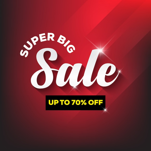 Super big sale banner design template