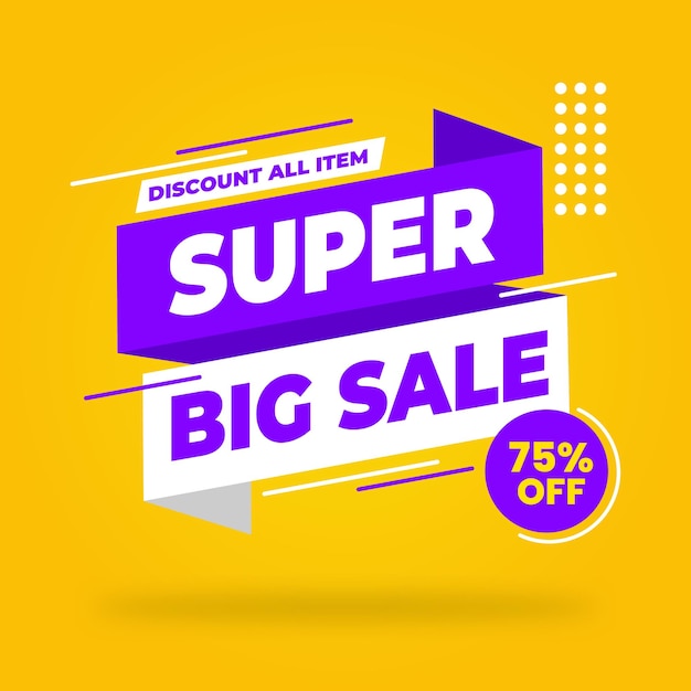 Super Big Sale Discount Promotion Banner Template