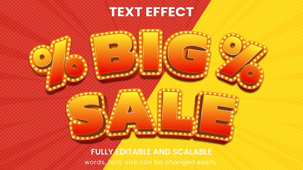 Super big sale promo 3d editable text effect