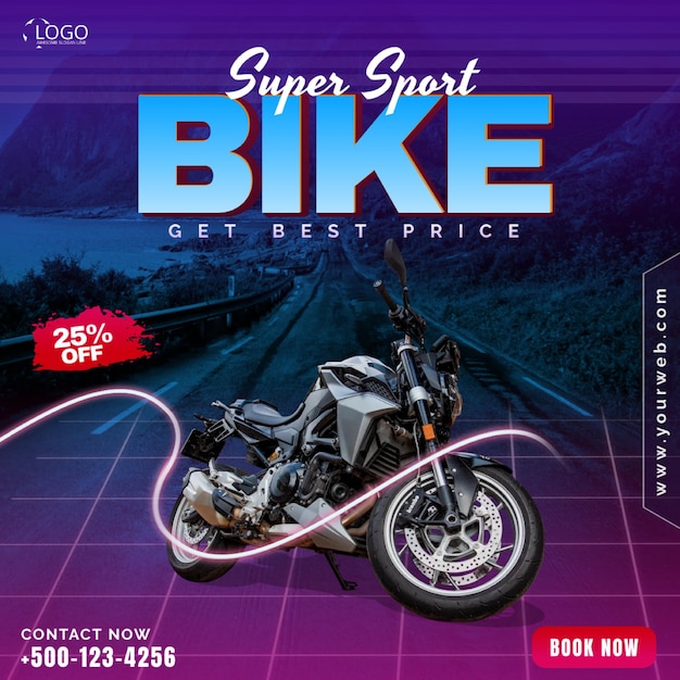 a super bike advertises super sports on the cover of the magazine