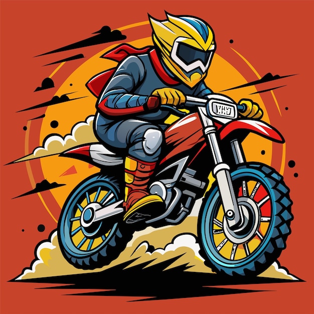 Vector super bikers tshirt sticker desgin