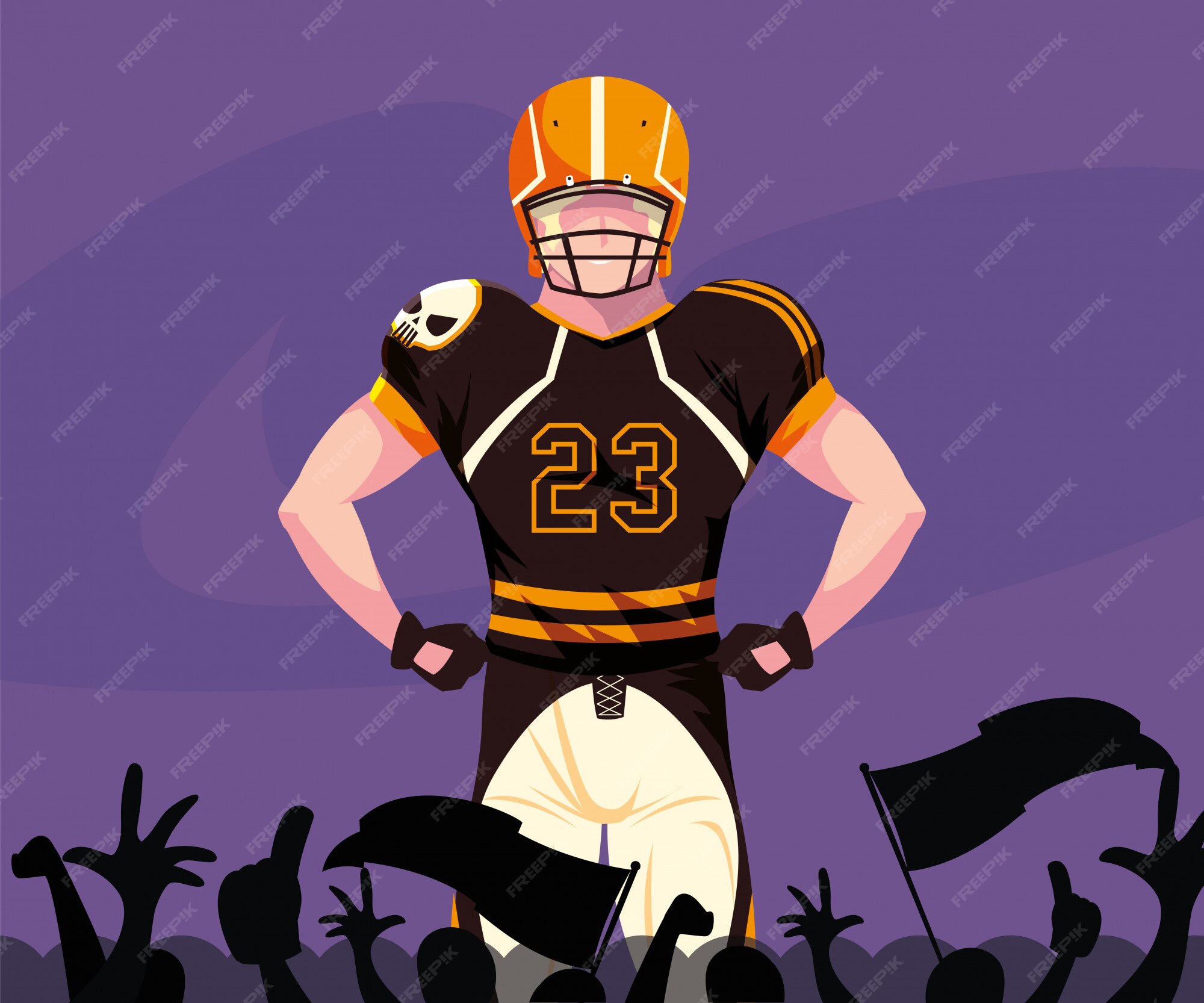 Premium Vector | Super bowl player with helmet illustration