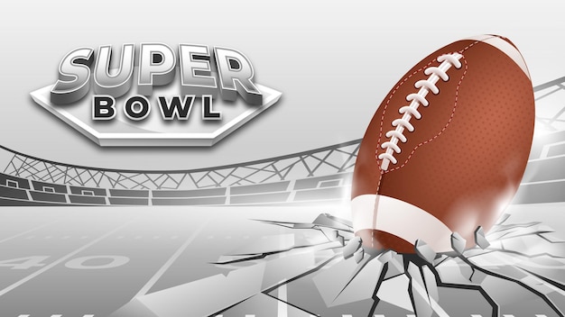 Super Bowl The Ball kraakt het veld