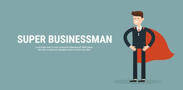 Vector super businessman