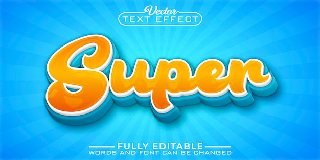 Super cartoon editable text effect template