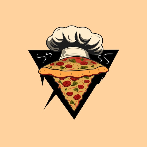 Vettore pizza da super chef