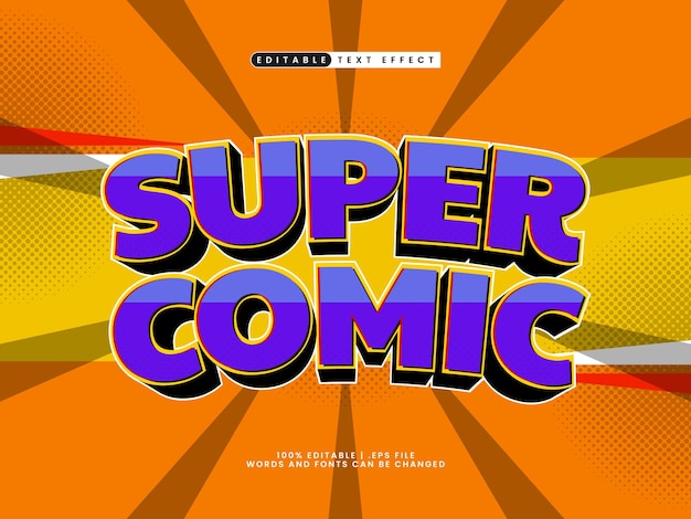 super comic editable text effect