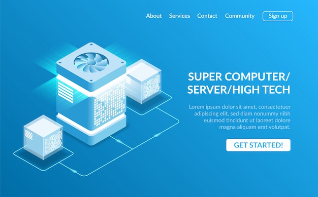 Super computer landing page