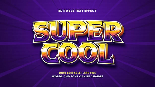 Super cool editable text effect in modern 3d style