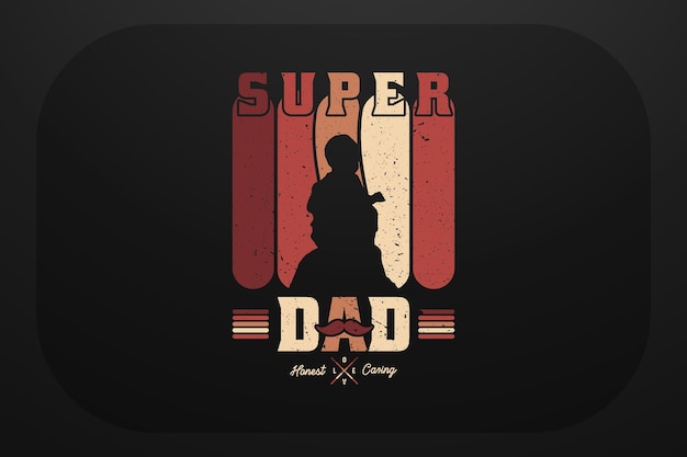 Super Dad-ontwerp voor t-shirts en andere printitems