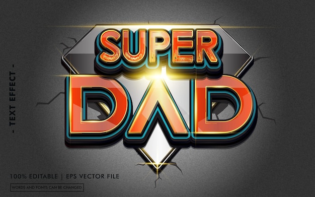 Super Dad Teksteffectstijl