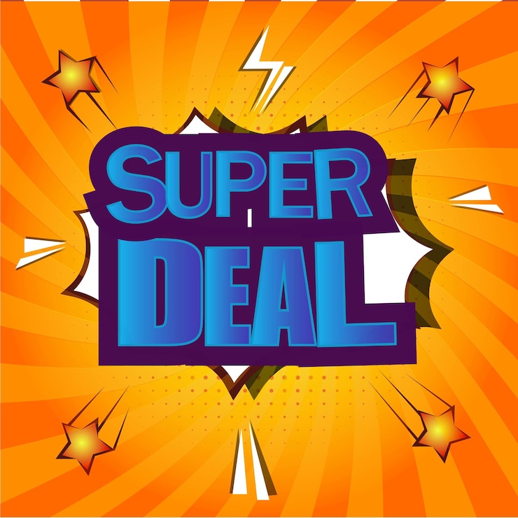 Vector super deal banner