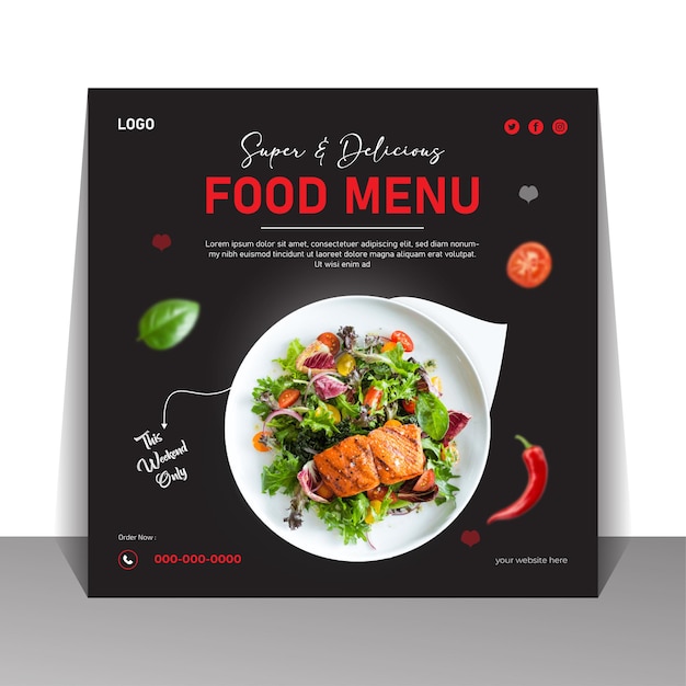 Vector super delicacies food menu restaurent food design