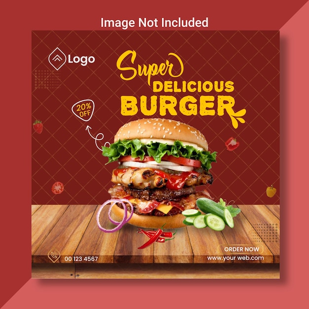 Super Delicious Burger Ad Post