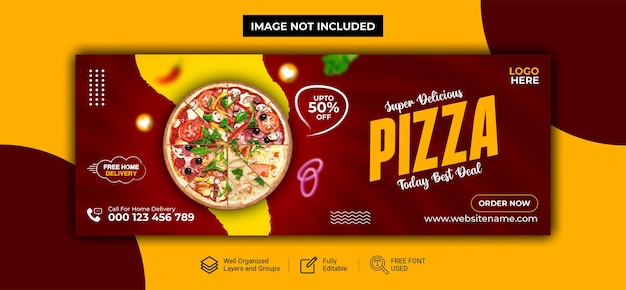 Vector super delicious special food menu social media and facebook cover template