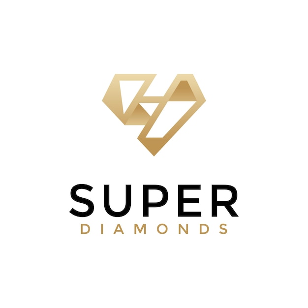 Super of diamond logo vector design