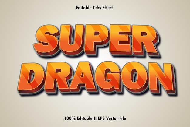 Super Dragon Editable Text Effect 3d Emboss Gradiënt Stijl