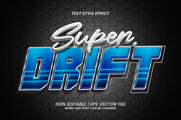 Super Drift Editable Text Effect Racing Style