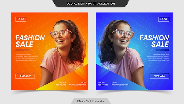 Vector super exclusive mega fashion sale social media post banner  & web banner collection.