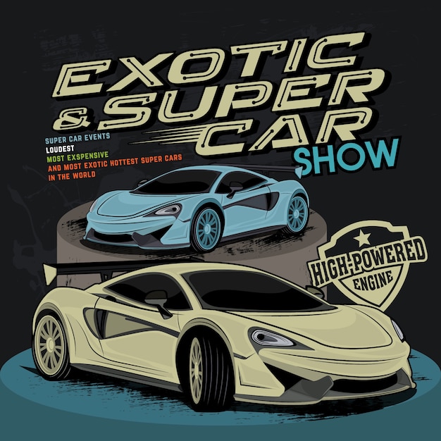 Super fast car, car vector illustration