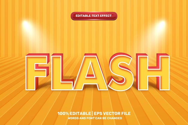 Super flash sale 3d editable text effect