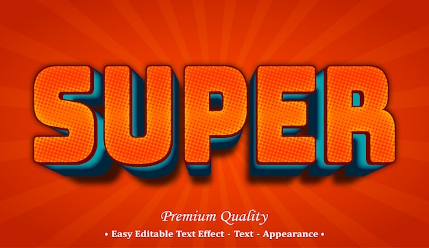 Vector super  font style effect